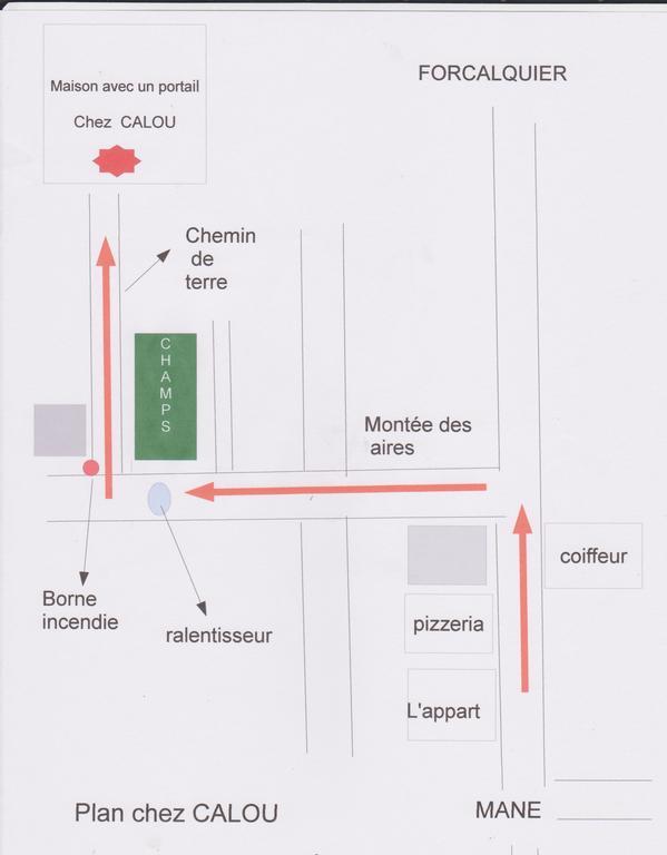 Bed and Breakfast Chez Calou Mane  Exterior foto